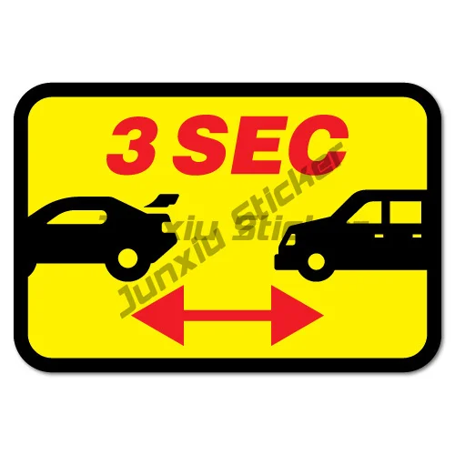 

30 Second Safe Following Distance Car Sticker Decal Safety Sign Car Vinyl