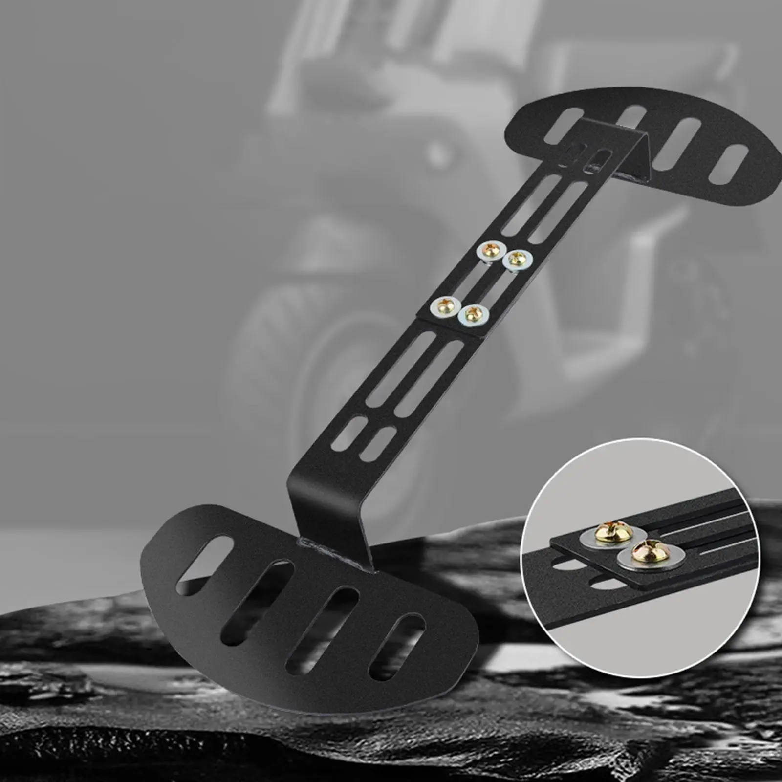 Electric Bike Front Footrest Adjustable Widen Front Foot Pedal Foot Rest Easy to Install Motorcycle Vehicle Modification DIY Set