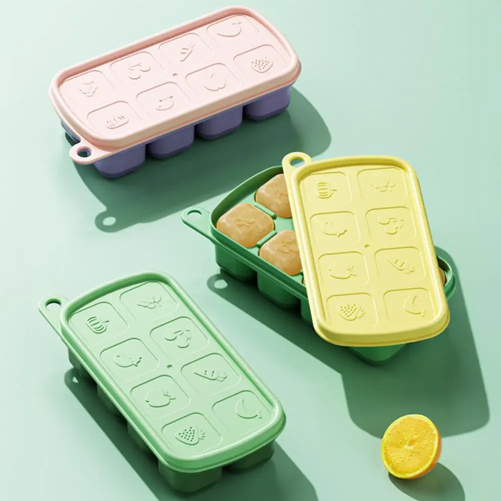 Multi-mold Ice Tray Ice Cube Tray for Families -free Silicone Ice Cube Mold Set Flexible Food Grade Tray with Lid for Cocktails