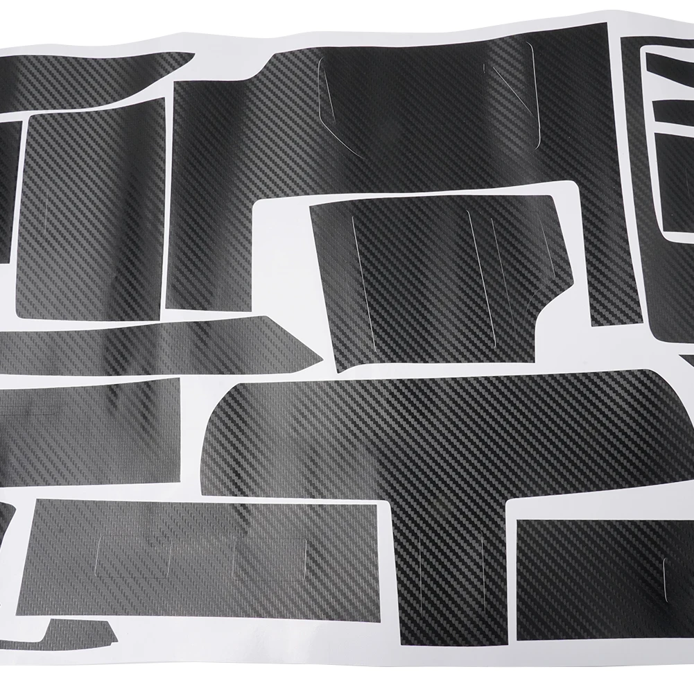 Hot Sale Brand New Car Stickers Trim Kits Sunscreen 1 Set 3D Carbon Fiber Black Decoration For Left-handed Driving