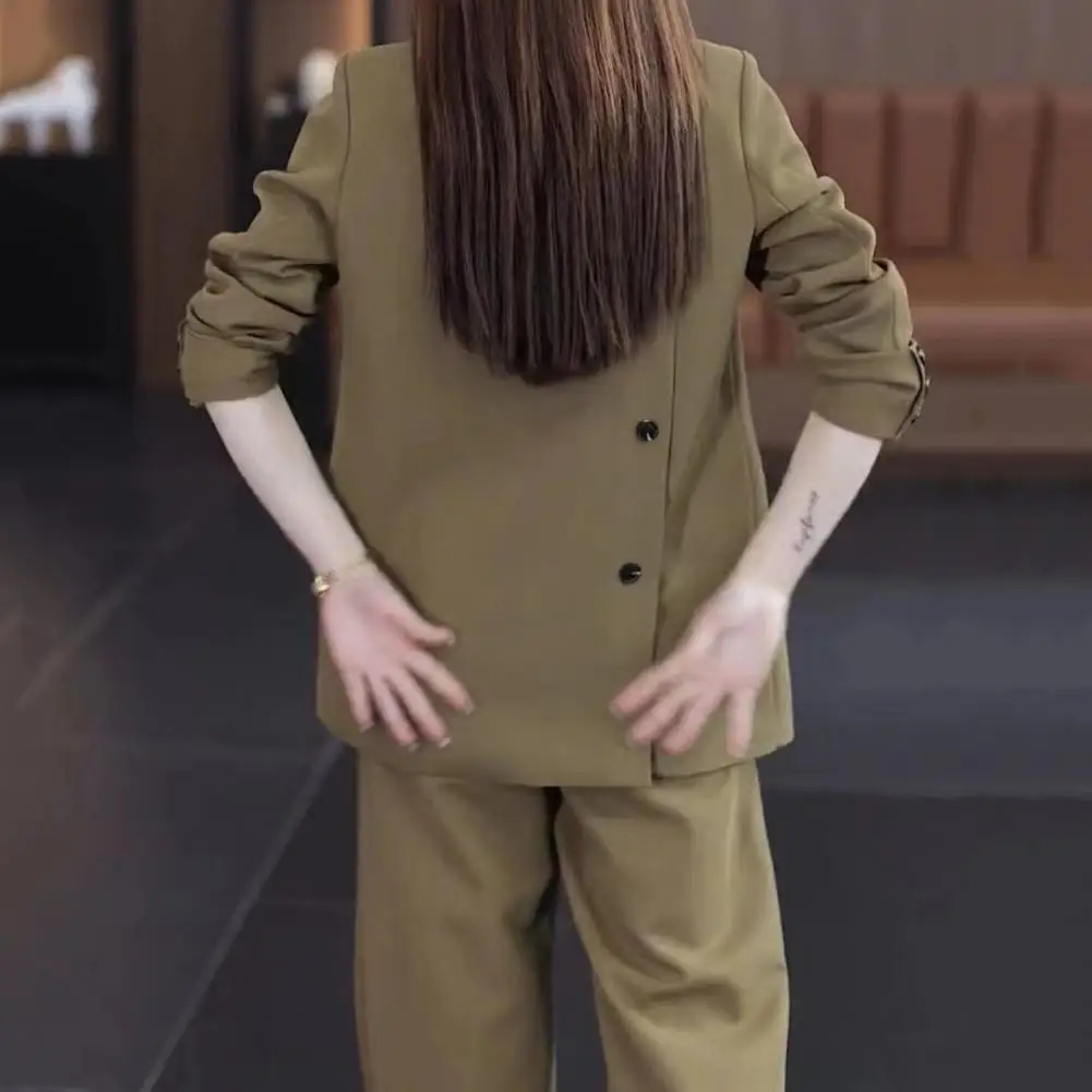 

2 шт./компл. весенний новый свободный утягивающий повседневный костюм, комплект деловой повседневной женской одежды, новые костюмы, блейзер, официальный наряд для поездок на работу