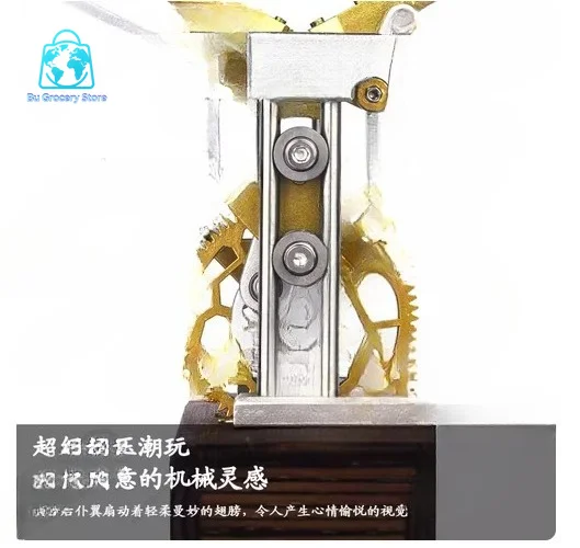 Personalized Retro Mechanical Angel Wings Ornament - Automatic Flapping Desktop Decompression Artifact for Home & Office