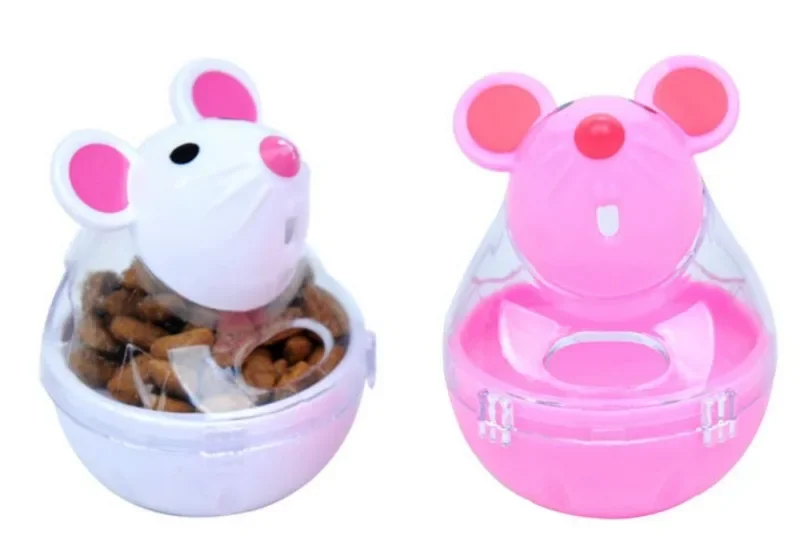 Katzenspielzeug Maus-Tumbler Leckage-Verhindernder Futterball Haustier-Puzzle Cartoon-Katzenspielzeug Interaktives Spielzeug für Kätzchen Langsames Füttern Haustierbedarf – Detail 4