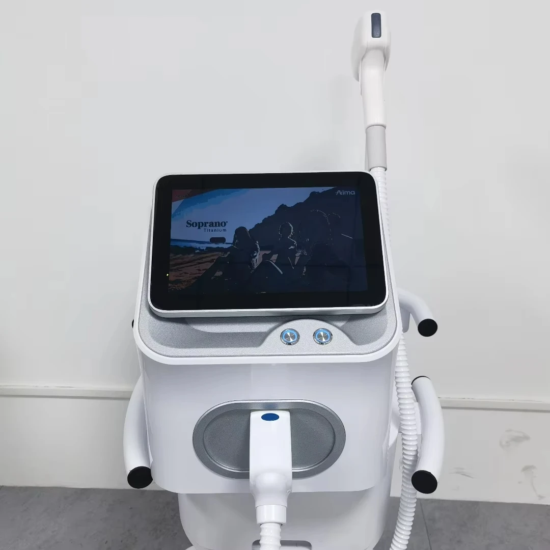 Professional 4000W Soprano Diode Ice Titanium Laser Hair Removal Machine 808nm Alexandrite 3-Wave Permanent Body Hair Reduction