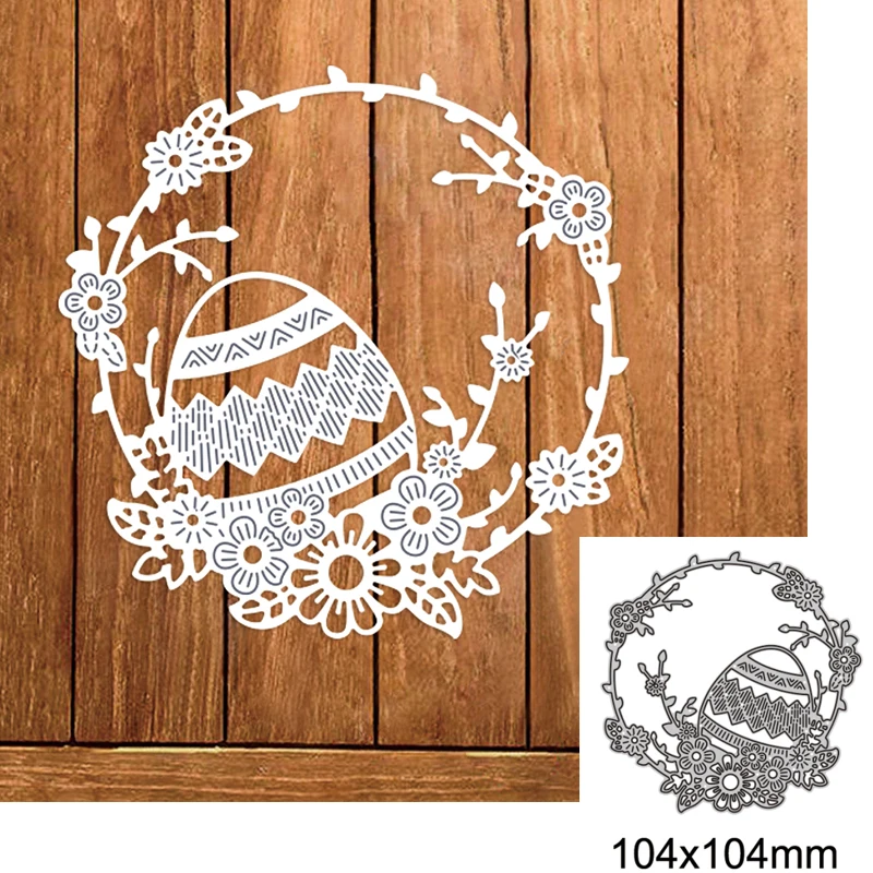 Easter Egg Metal Cutting Dies for Diy Scrapbooking Embossing Paper Card Making Flower Die Cuts Craft Decorative Stencils 2024