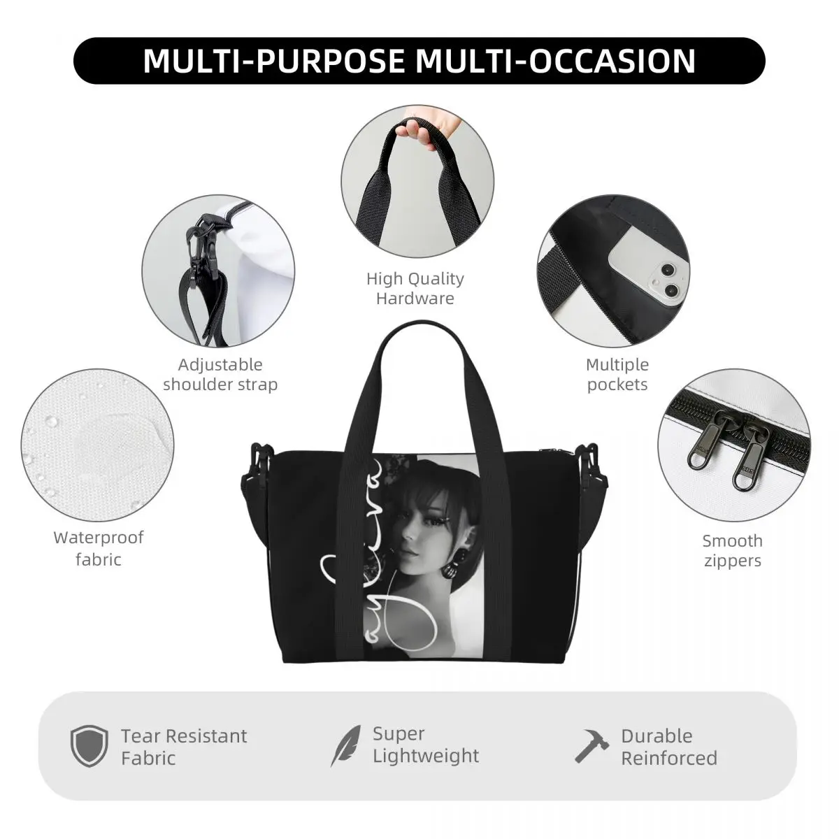 Bolsa de viaje Ayliva para hombre y mujer, equipaje de mano de gran capacidad, bolsa deportiva para Fitness, paquete de viaje