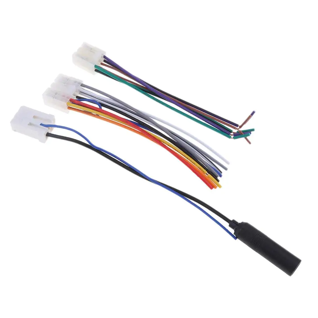 Car Stereo CD Player Speaker Wiring Harness & Antenna for /Corolla//Lux Etc Car Accessories