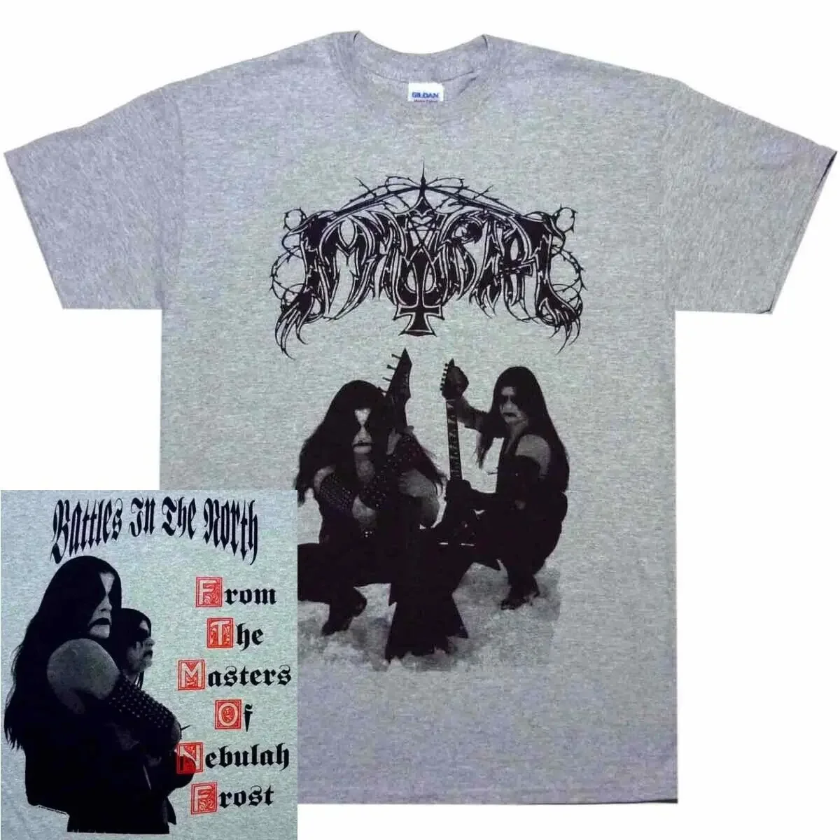 Immortal Battles In The North T Shirt S XXL Black Metal Official long or short sleeves