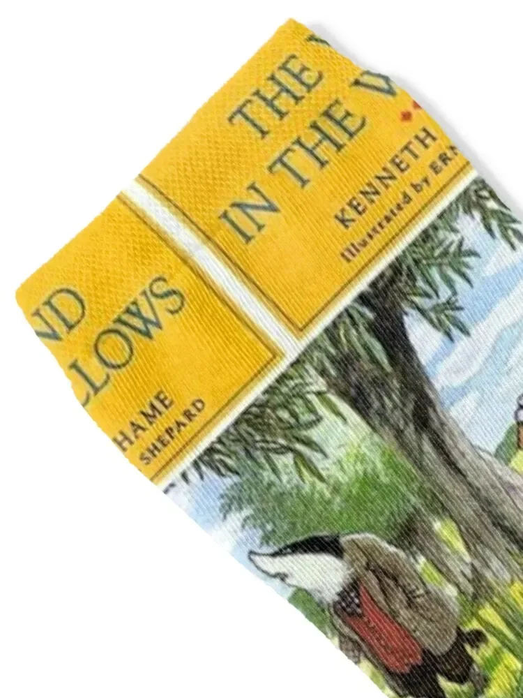 The Wind In The Willows Classic Children's Book Cover Socks moving stockings FASHION bright garter happy Men's Socks Women's