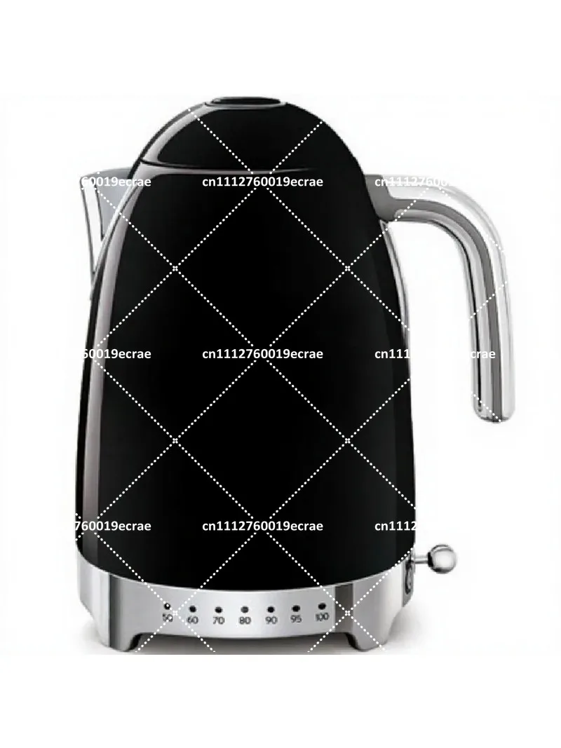 Retro Electric Kettle 1.7L Full Color Temperature Control Stainless Steel Cordless Water Boiler