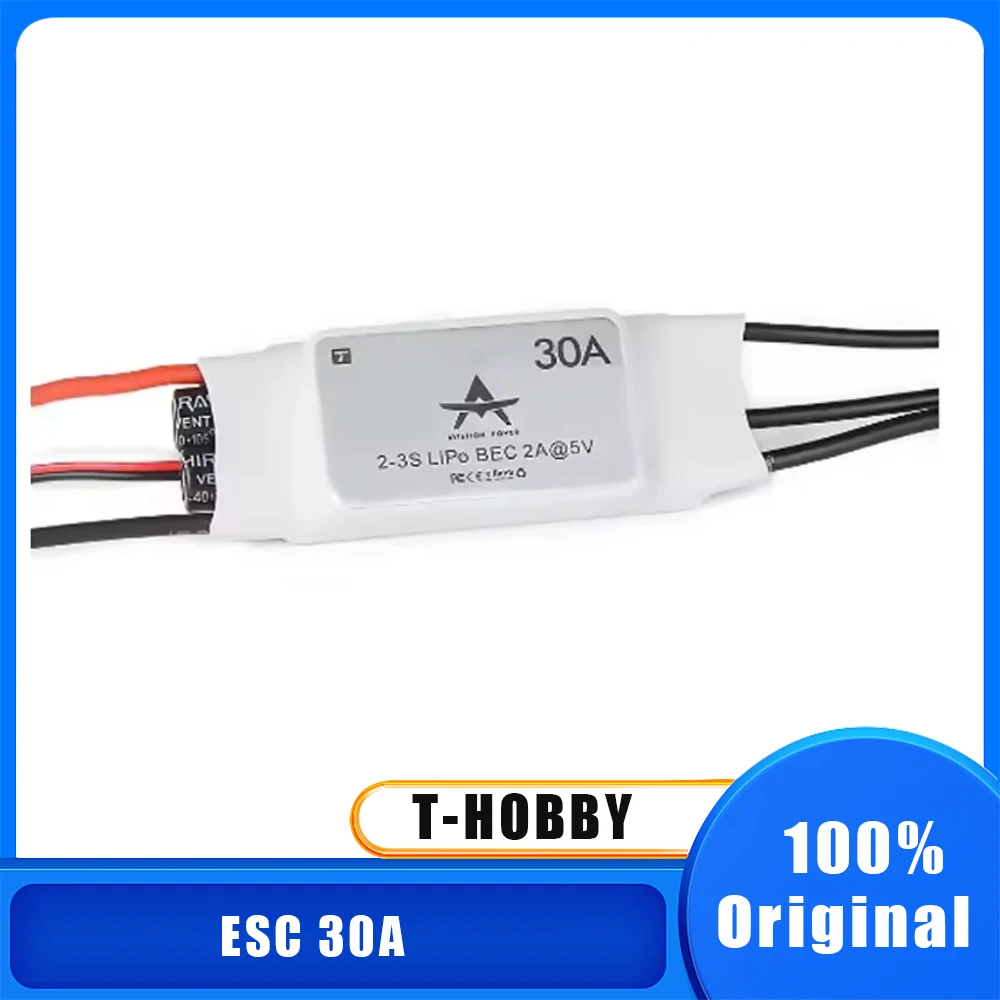 

Контроллер скорости T-MOTOR TO series RC ESC 30A 2-3s 5V/5A с фиксированным крылом ESC Поддержка выход BEC для радиоуправляемого самолета с фиксированным крылом RC Модель
