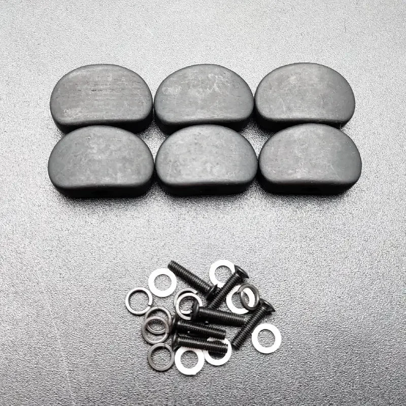 6Pcs Ebony Guitar Tuning Pegs Tuners Machine Heads Replacement Buttons Knobs Handle Black