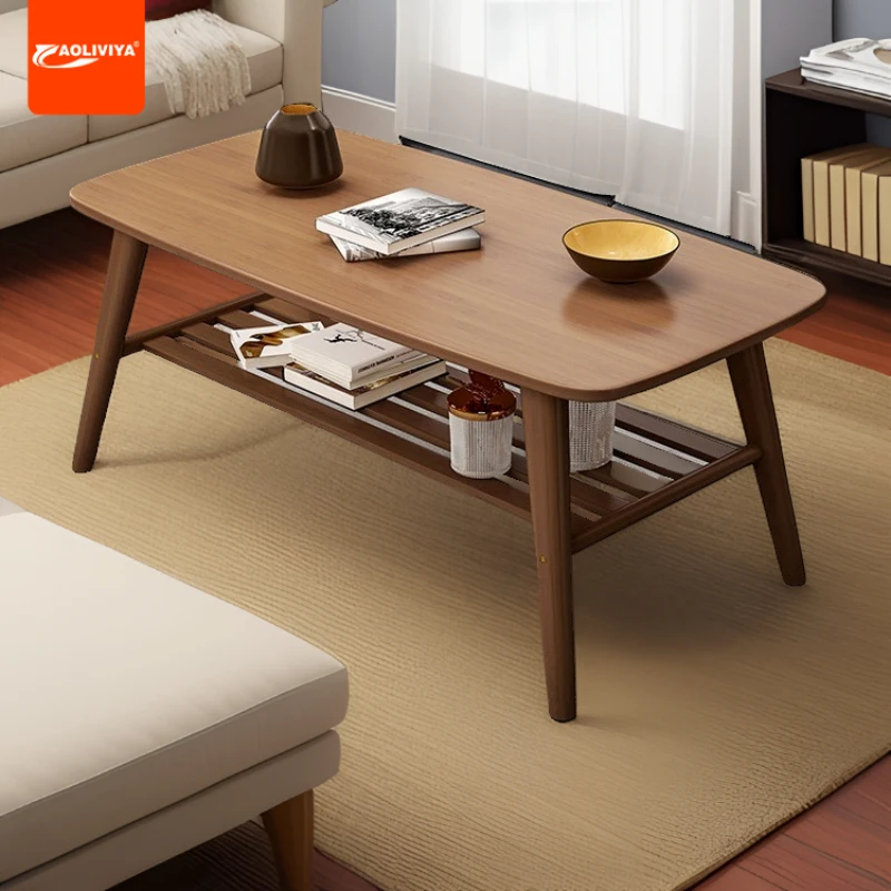 

Aoliviya Japanese Style Simple Coffee Table Living Room Home Small Apartment Tea Table Nordic Tea Modern Low Table Bamboo Solid