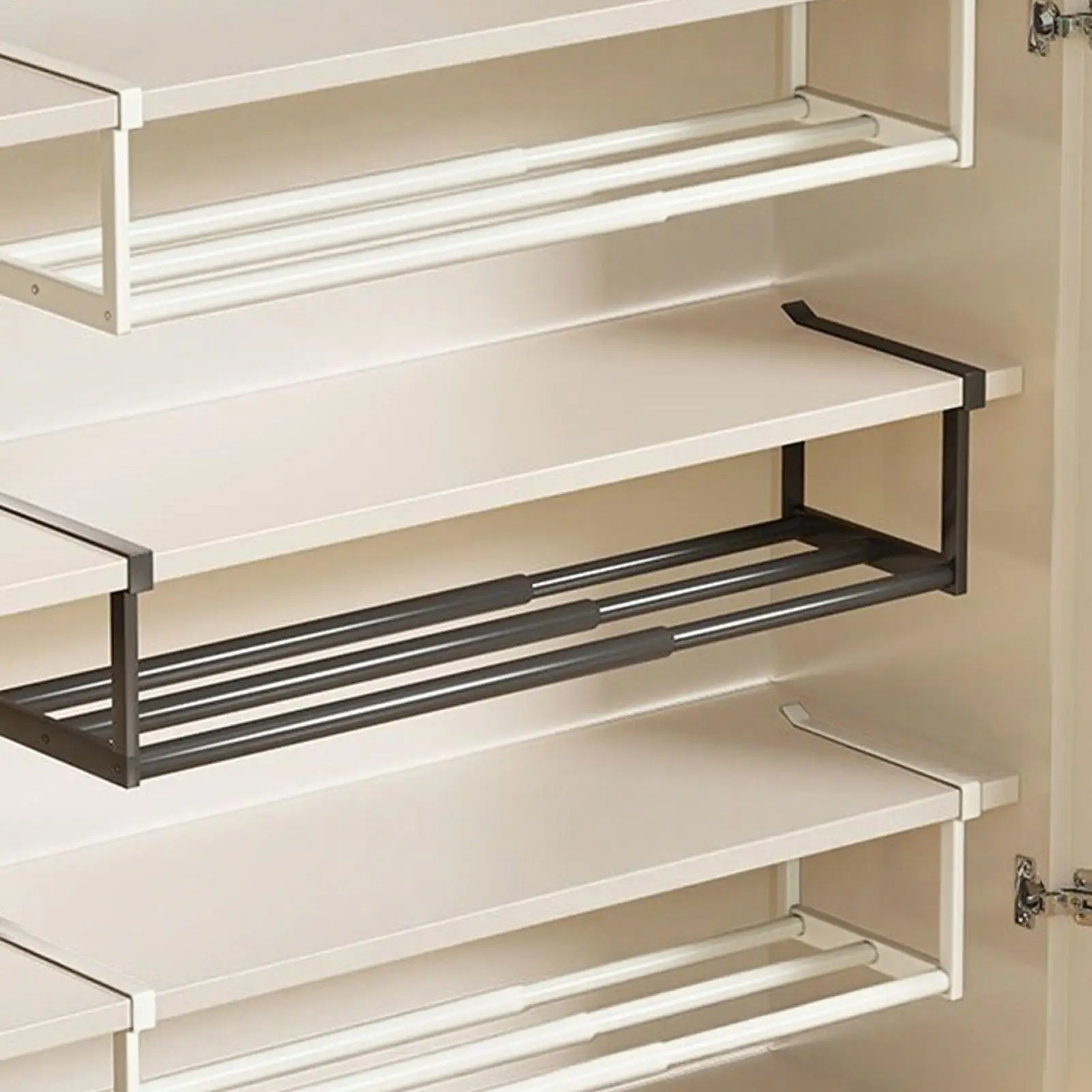 

Расширяемая полка для обуви в шкафу, регулируемый органайзер для хранения для гаража, общежития, прихожей, прихожей, товары для колледжа