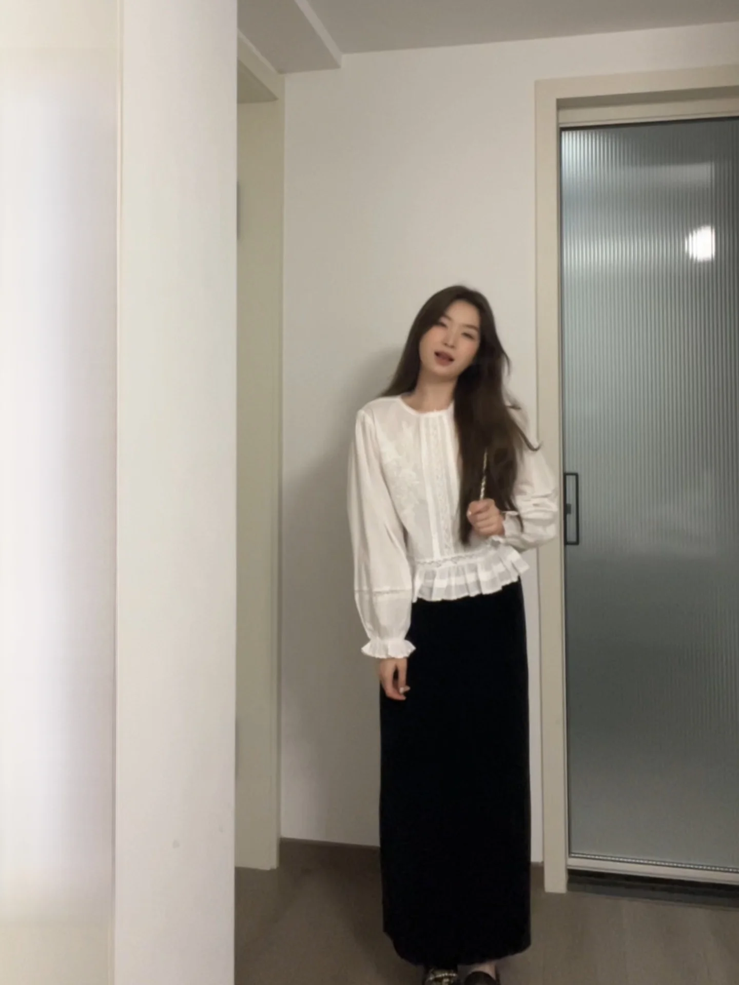 

Женская дышащая футболка Ele Fene Sle с длинными рукавами, свободного кроя, с круглым вырезом, для подростков