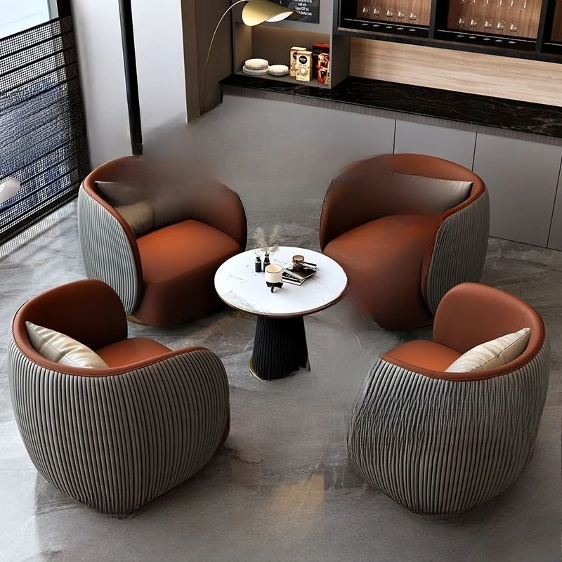 Sofa, coffee table combination hotel lobby leisure meeting and rest area