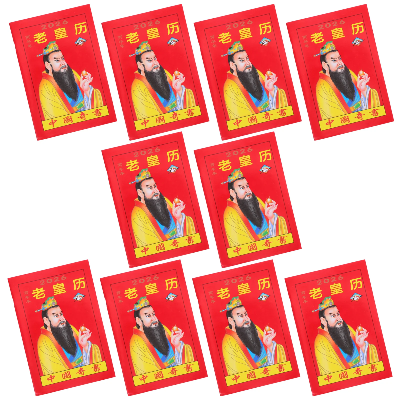

10Pcs Chinese Lunar Calendar 2026 Horse Year Illustrated Desk Calendar Traditional Design 24 Solar Terms Home Office Use