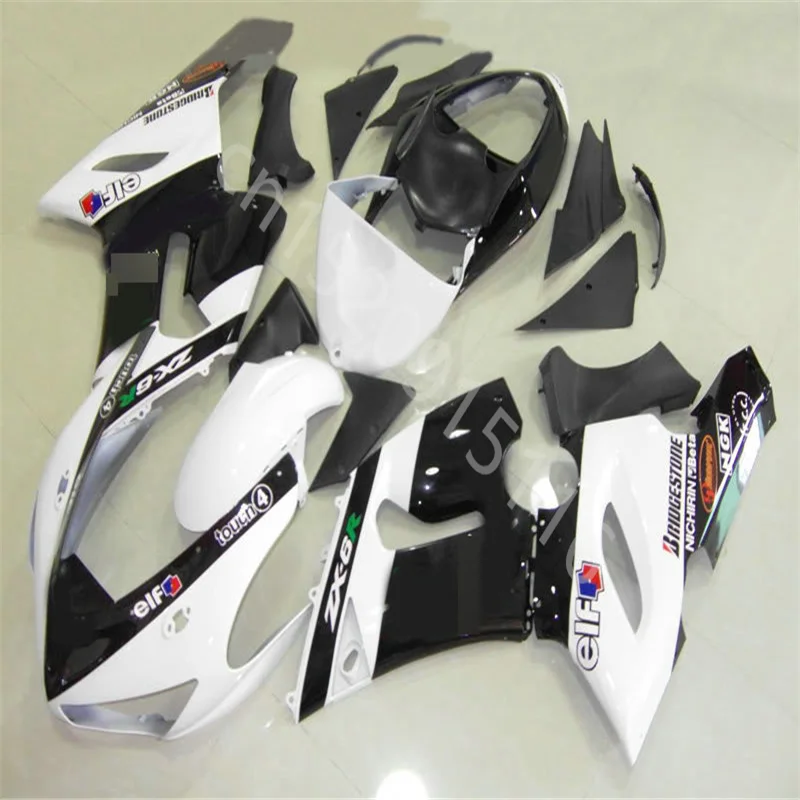 

High quality White black Motorcycle Fairing kit for KAWASAKI Ninja ZX6R 636 05 06 ZX 6R 2005 2006 zx6r 05 06 Fairings set