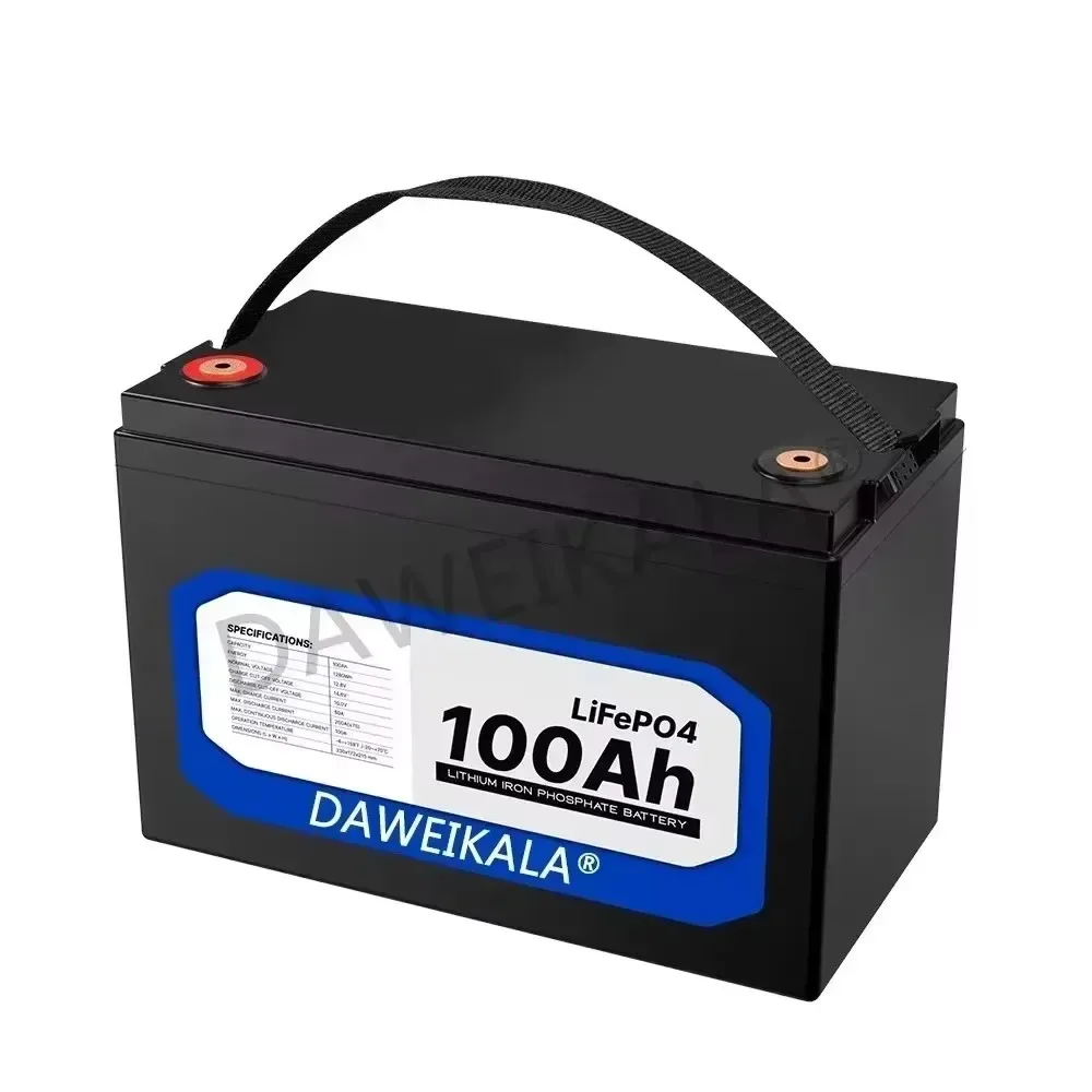 12V 100Ah LiFePO4 Battery with Built-in BMS - Long-Lasting for Solar System, RV, Home & Marine
