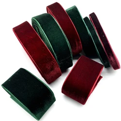 2pcs Single Sided Velvet Ribbon Christmas Ribbon Jewelry Display Packaging Flower Gift Packaging Bow DIY Party Decoration
