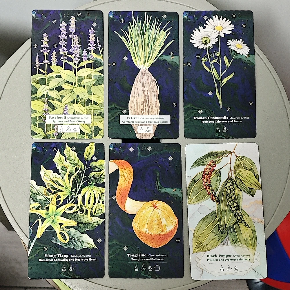 11*6 سم سطح شفاء الزيوت الأساسية لتعزيز الجسم والعقل والروح 52 بطاقة #5