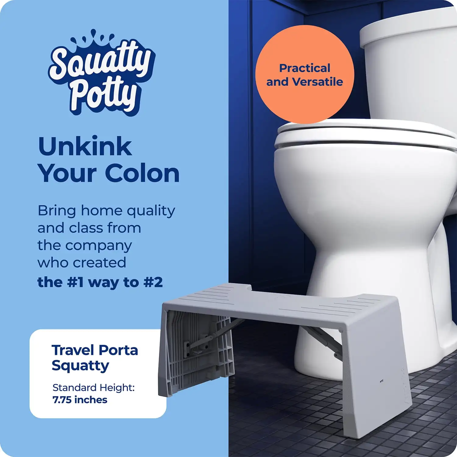 Dobrável Squatty WC Stool, Viagem Potty, Porta