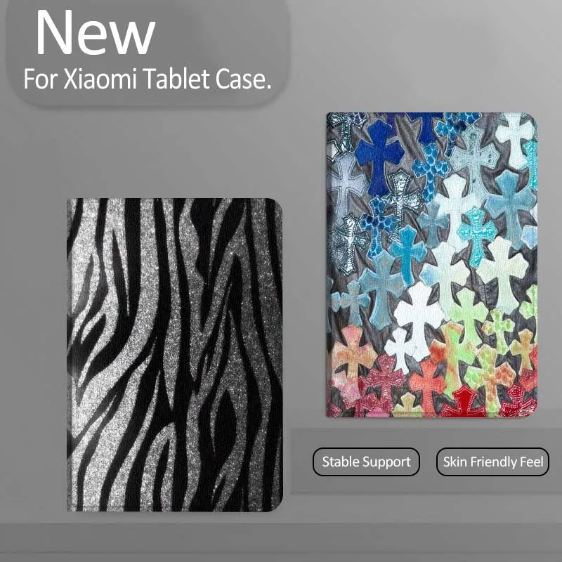 

Cartoon Cross Pattern Patch Tablet Case For Xiaomi Redmi Mini Pad SE K 2 4 5 6 7 8 2023 2025 11 8.8 11.2 10.1 Pro Gift