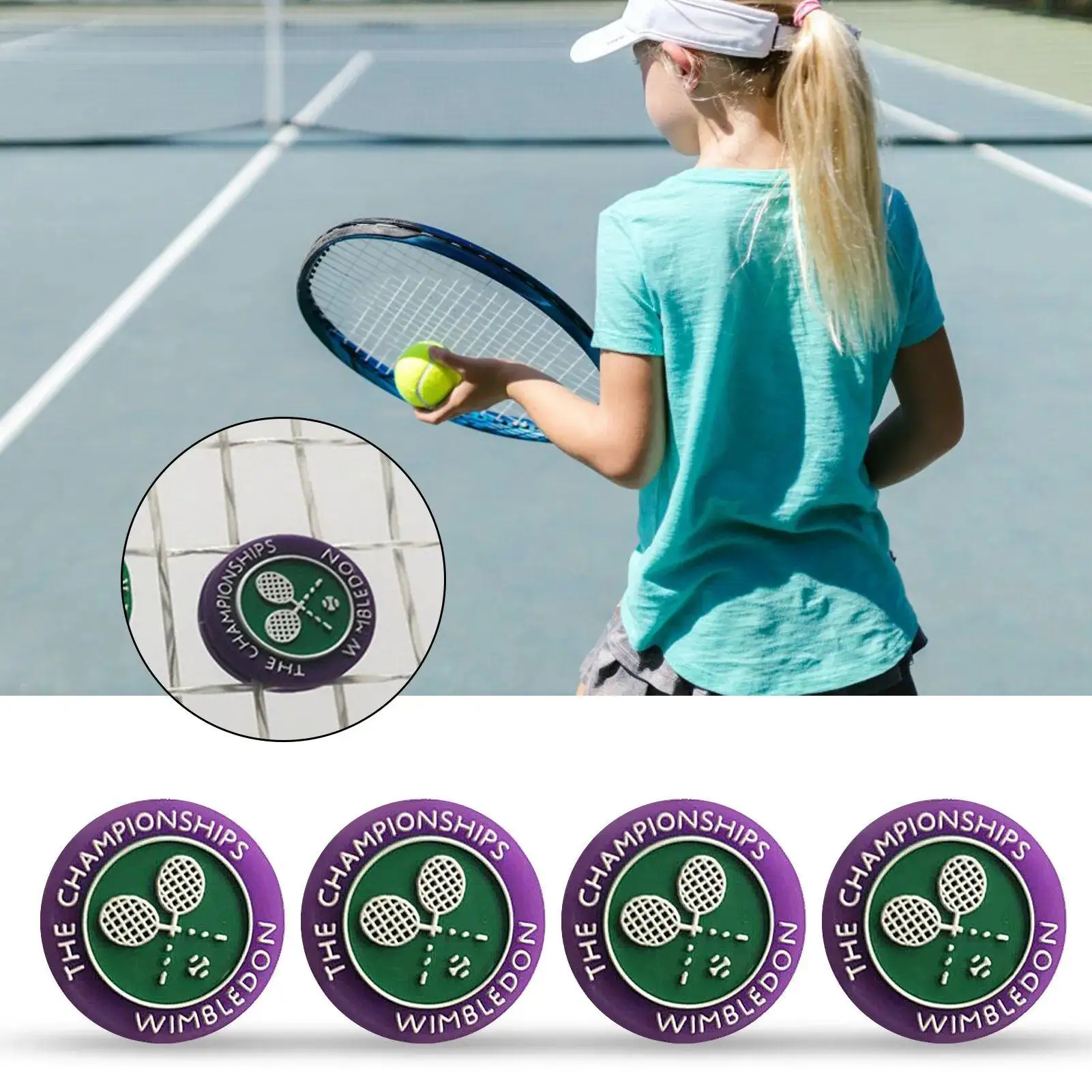 Amortiguadores de raqueta de tenis de edición conmemorativa, accesorios deportivos a prueba de golpes, amortiguadores deportivos de tenis, 2/5 Uds.