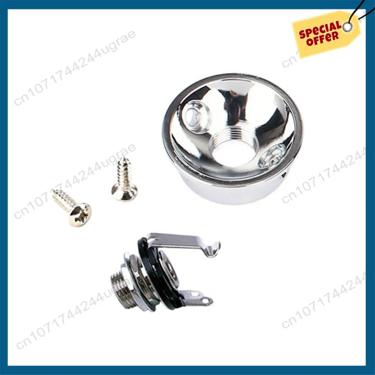 -A15I 6.35Mm 1/4Inch Guitar Jack Holder Guitar Jack Plate Holder GT44 For Telecaster Electric Guitar Parts