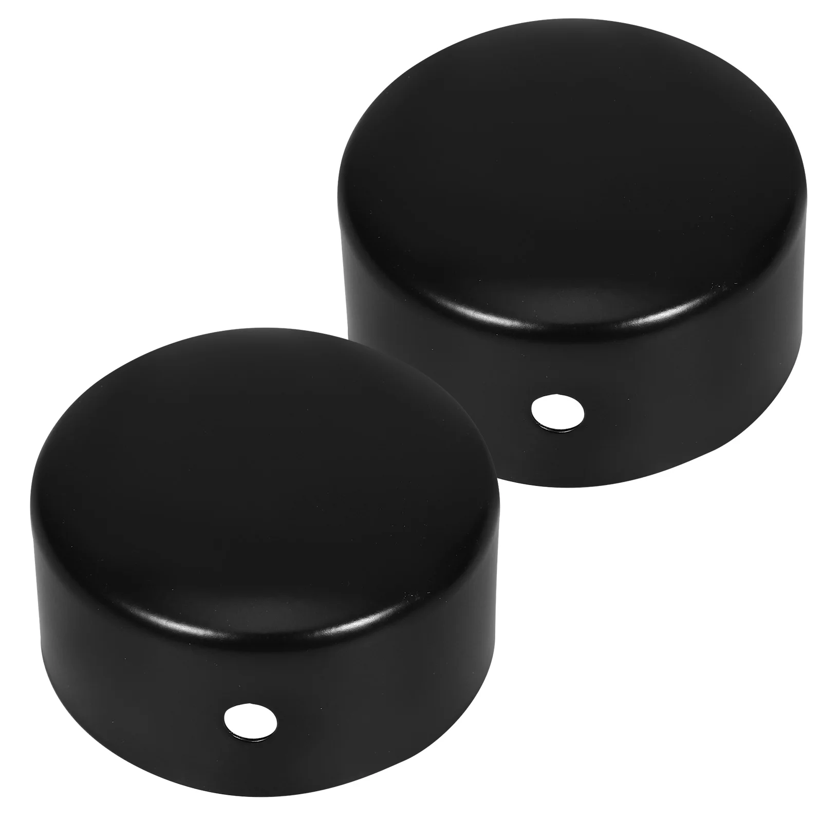 

Stainless Steel Handrail End Caps Flat Railing Accessories Black Round Construction Tools Seamlessly Fit Minimalist Design