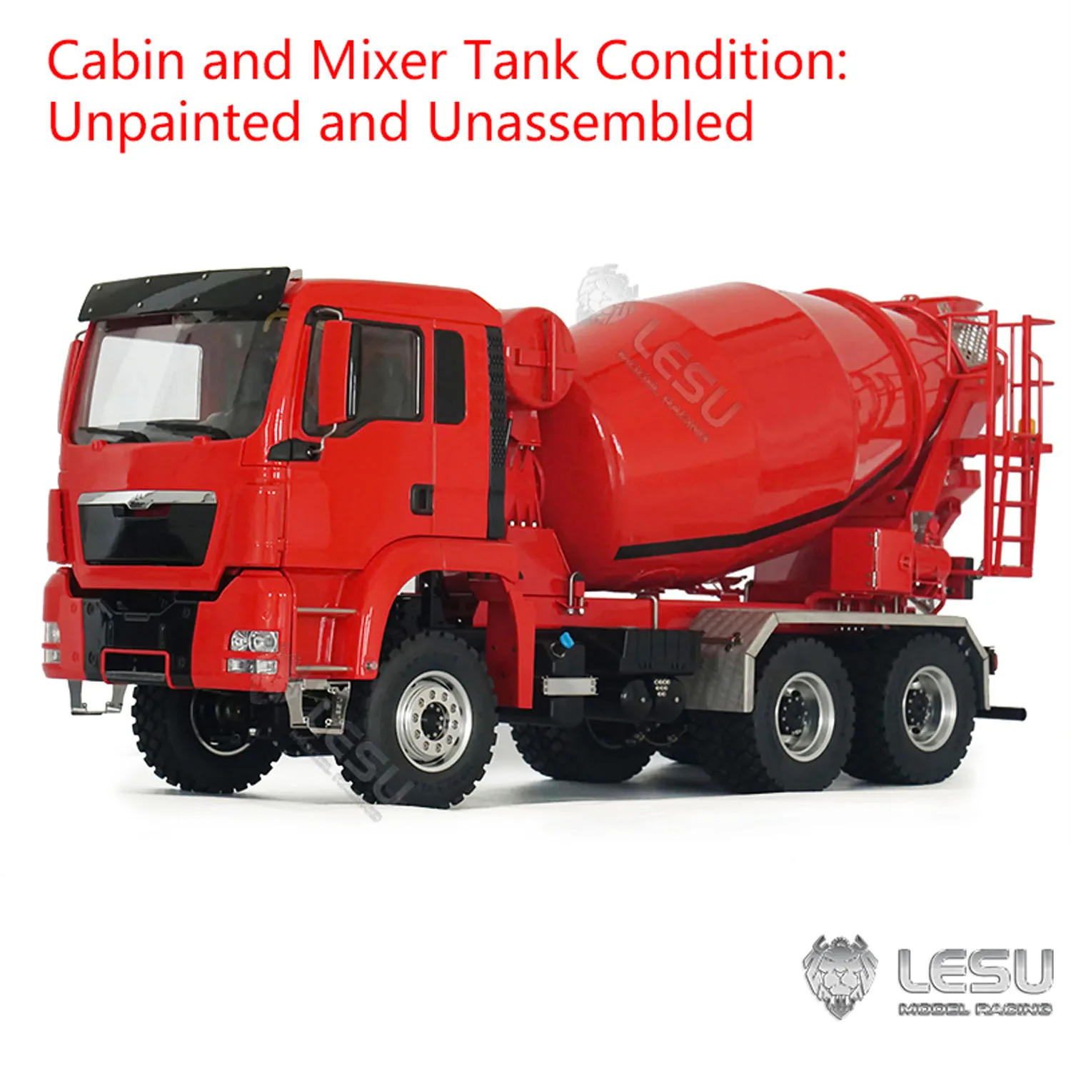 

LESU 6x6 Metal 1/14 RC Mixer Truck Radio Control Agitating Lorry Concrete Car With Light Sound Vehicle Toy Model