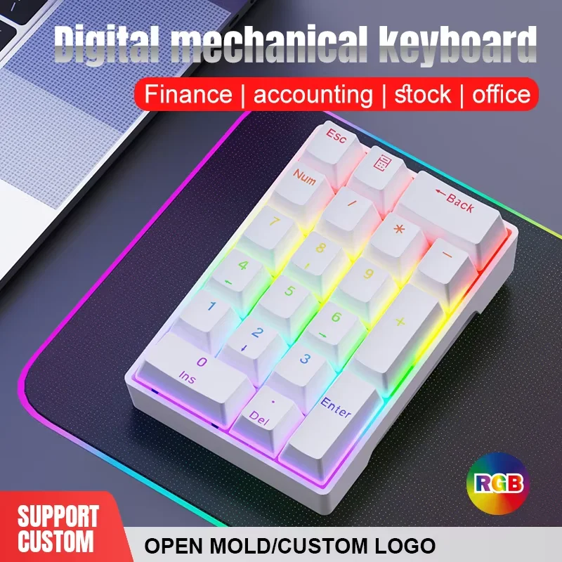 YF20 ミニキーボードメカニカルテンキーキーボード有線ラップトップ外部キーパッドミニオフィスポータブルキーパッド男のギフト Chilrdren ギフト