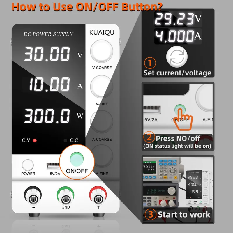 SPS-C3010 Adjustable DC Power Supply 30V 10A Lab Bench Power Source Stabilized Switch Power Supply Voltage Regulator