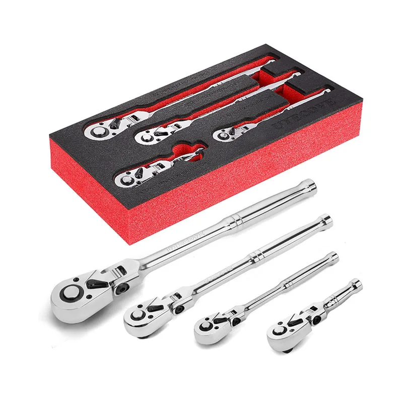 تصميم جديد 4 قطع 72 حزام مسنن الإفراج السريع مرنة الدورية رئيس المقبس اسئلة وجع مجموعة أدوات