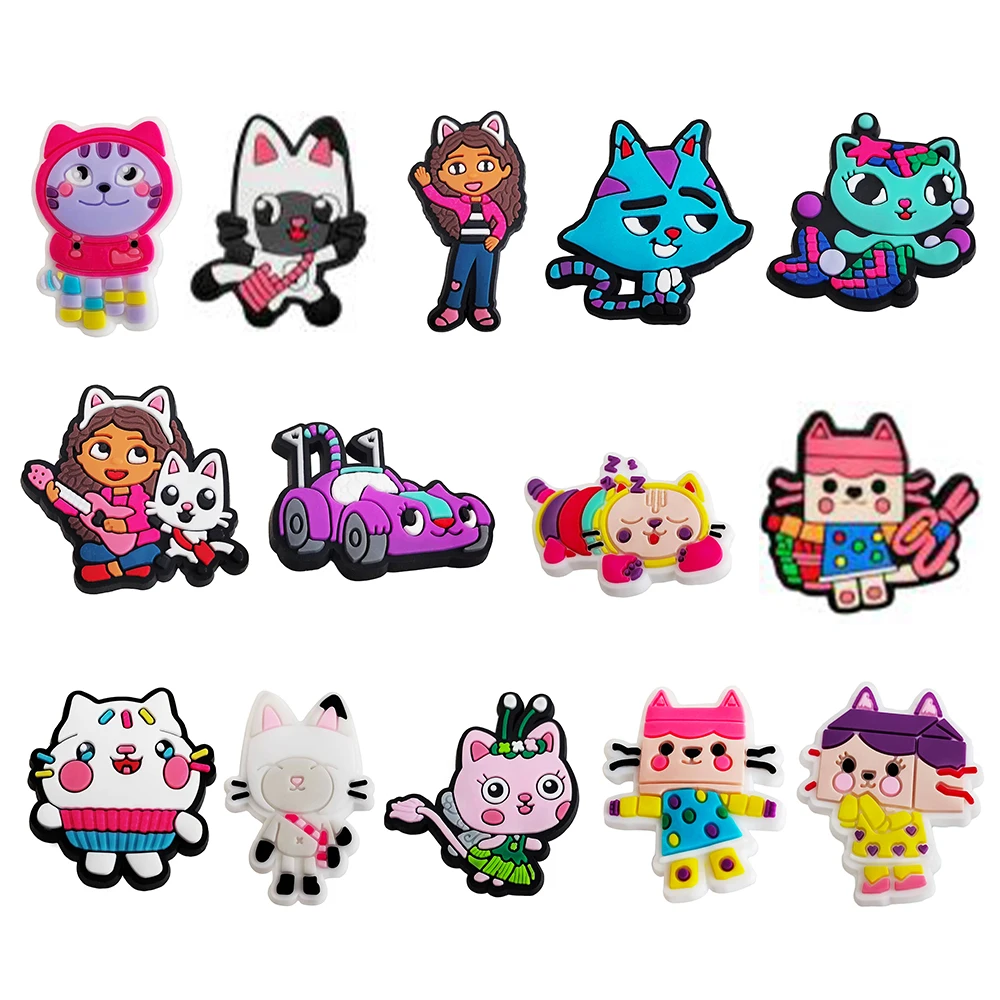 Breloques de chaussures de dessin animé, 9-14 pièces, breloques décoratives pour chaussures, accessoires mignons pour chaussures Croc, pour enfants, garçons, filles, femmes, cadeau d'anniversaire
