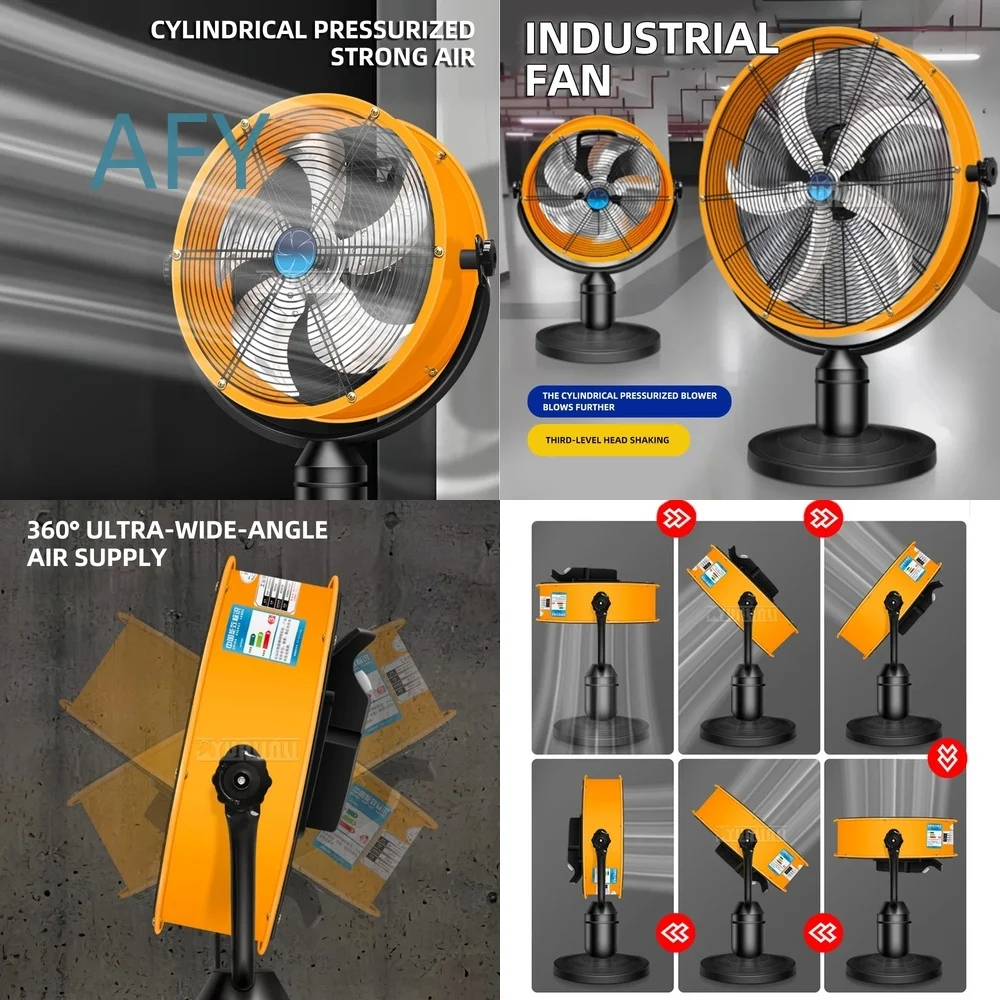 20 Inch Industrial Floor Fan for 250W High Power Wind Cooling with 3 Speed Adjustable Ventilation for Workshop Warehouse