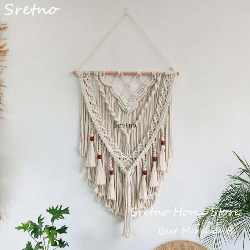 

2025 New Nordic Style Home Decor Macrame Wall Hanging Decoration, Hand Woven Tapestry, Bohemian Tapestries, Boho Home Decoration