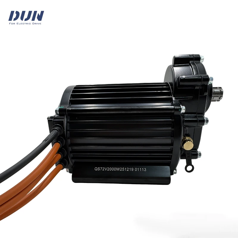 QS120 60H 2000W V3 72V 60H Mid Drive Motor with Gearbox Ratio: 1:2.35 for Electric Motorcycle - view 3