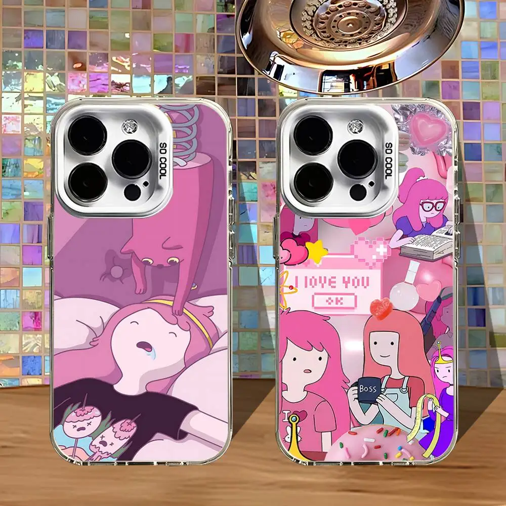 

P-Princess B-Bubblegum Phone Case For iPhone 16,15,14,13,12,11,Pro,XS,Max,Plus,Mini,SE4,E White Matte Shockproof Cover