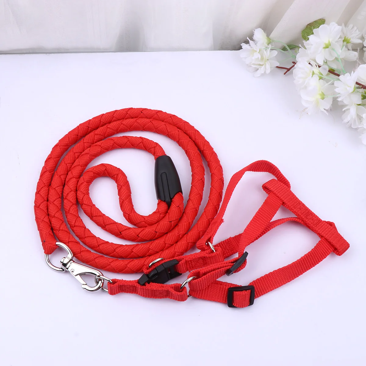 

Puppy Harness Anti lost Traction Rope Lightweight Adjustable Outdoor Dog Strap Kitten Pet Red Supplies Bright Color