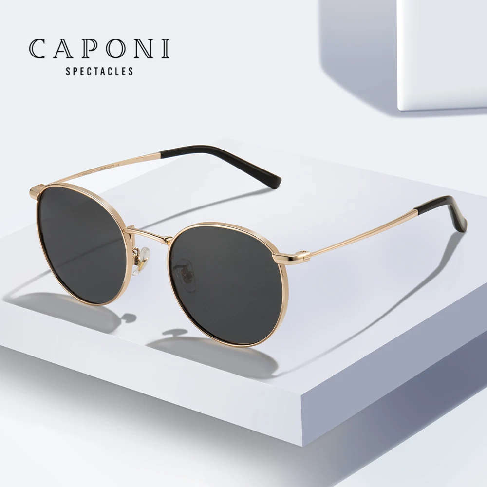 Caponi עיצוב סביב נשים משקפי שמש מקוטב אנטי-uv קרן מוטי-uv גווני צבעי טרנד גווני גל cp1871