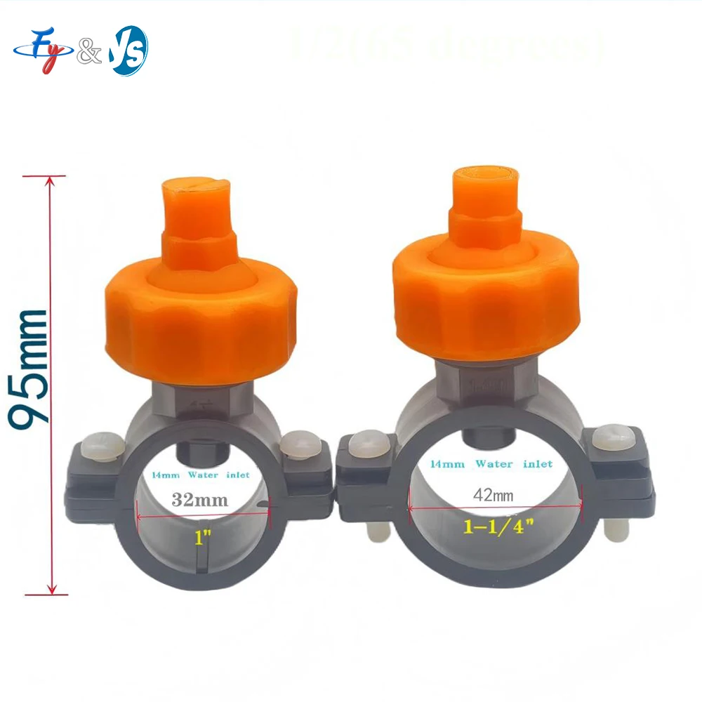 Plastic Clip On Spray Nozzle Split Hole Pipe Clamp Eyelet Nozzle Adjustable Atomizing Nozzle for Cleaning Irrigation Spraying