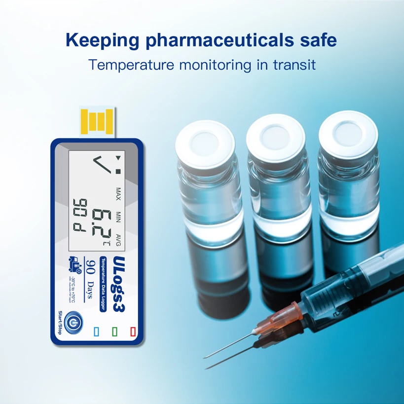 

10pcs PDF & CSV Report 33,000 Data Points USB Temperature Data Logger Temperature Recorder for fruit Vaccine