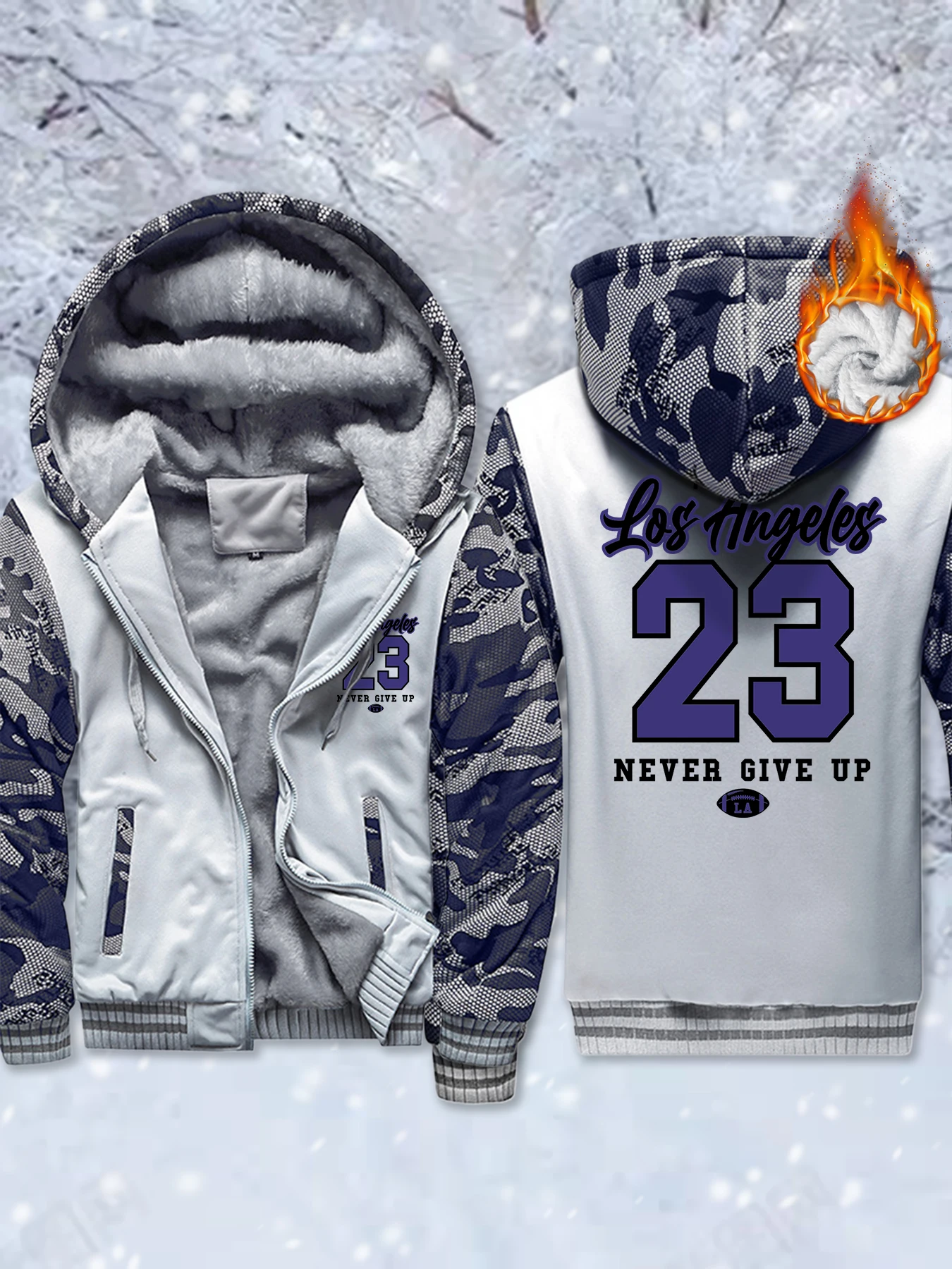 Freedom Never Give Up-chaquetas gruesas de lana con estampado para hombre, prendas de vestir suaves y cálidas, Sudadera con capucha cómoda con bolsillo y cremallera, ropa diaria