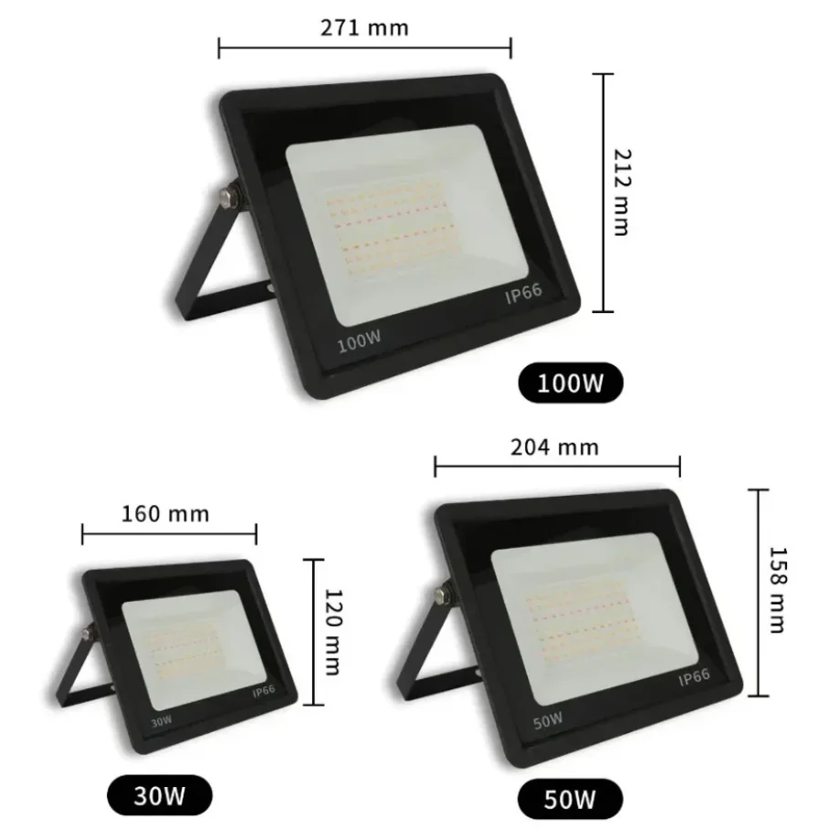 Smart TUYA RGB Floodlight WIFI APP Voice Control IP66 30W 50W 100W AC220V 3000-6500K Outdoor Garden Party Spotlight Lighting