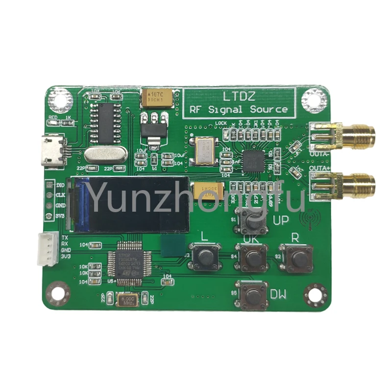 

0.96'' OLED Serial Port Control MAX2870 23.5-6000MHz RF Signal Source Signal Generator Module