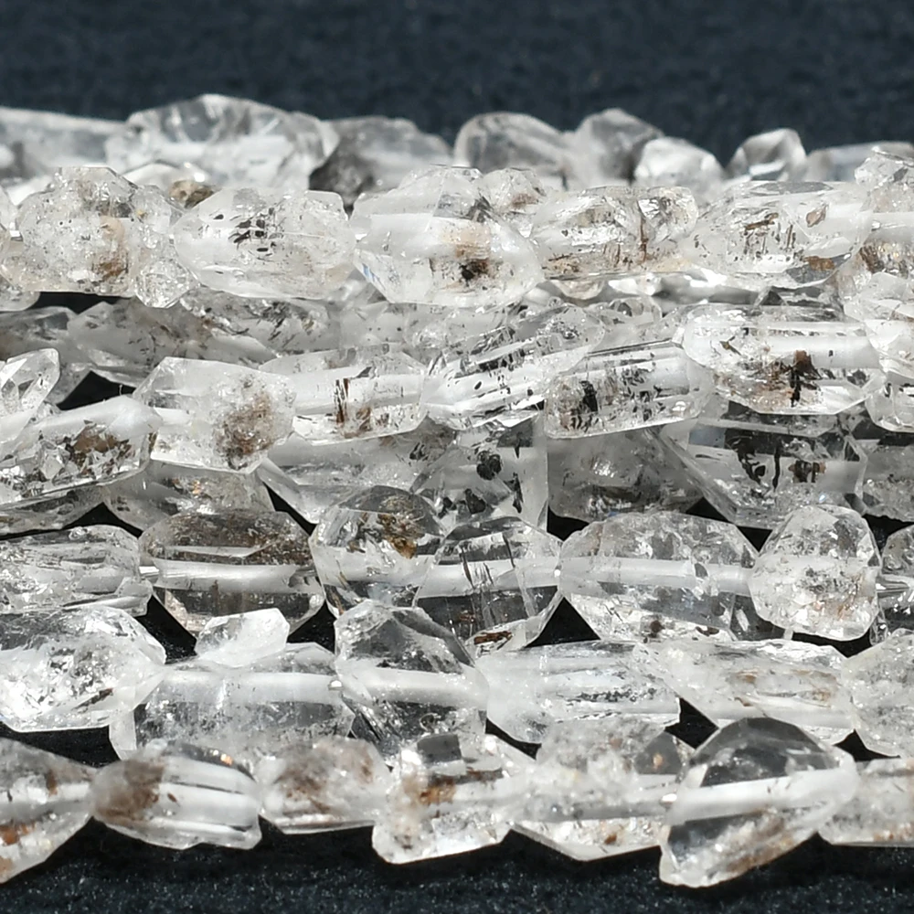 Natural Pakimer Quartz Original Chunk Beads 3mm-6mm, Length 40cm,Weak Fluorescence Reaction