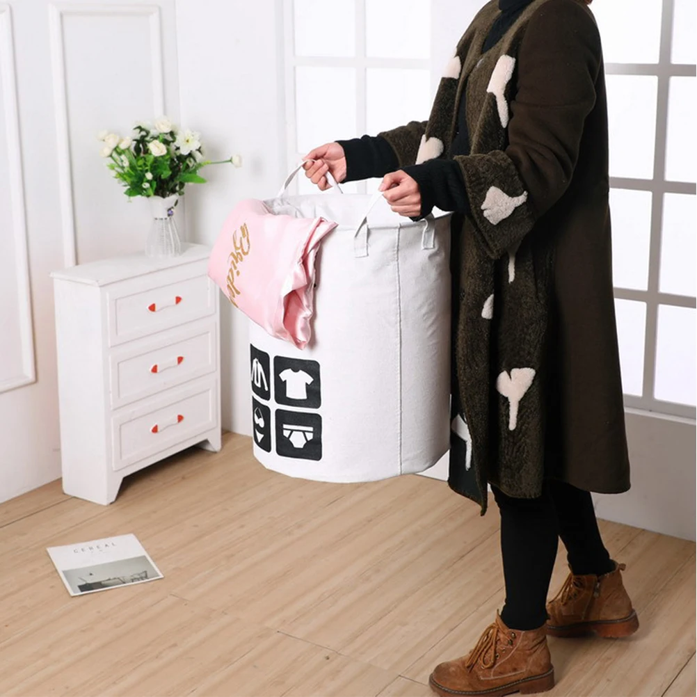 

Debris Storage Basket Towel Sundries Household Collection Dirty Clothes Organizer