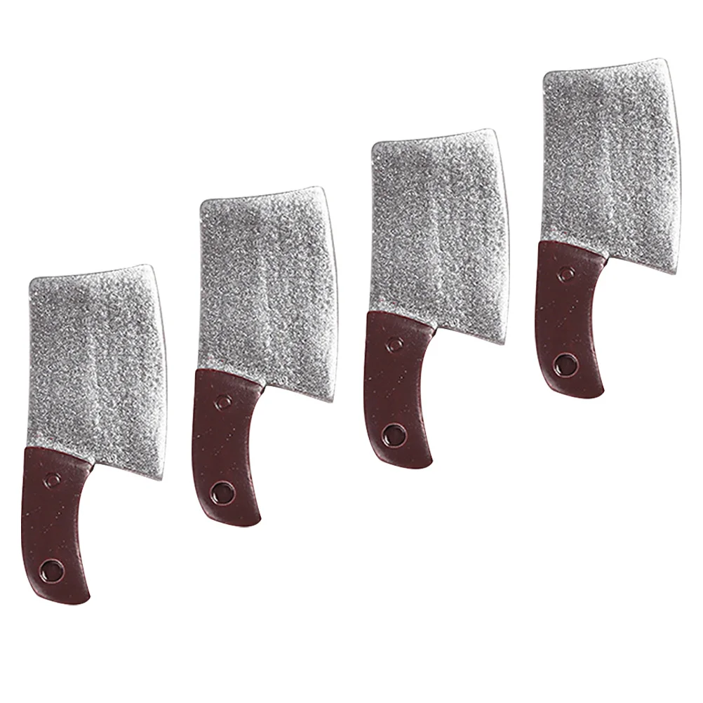 

4Pcs Simulated Miniature Kitchen Cutter Resin Mini Kitchenware Pretend Play Mini House Utensils Decoration House Cutter