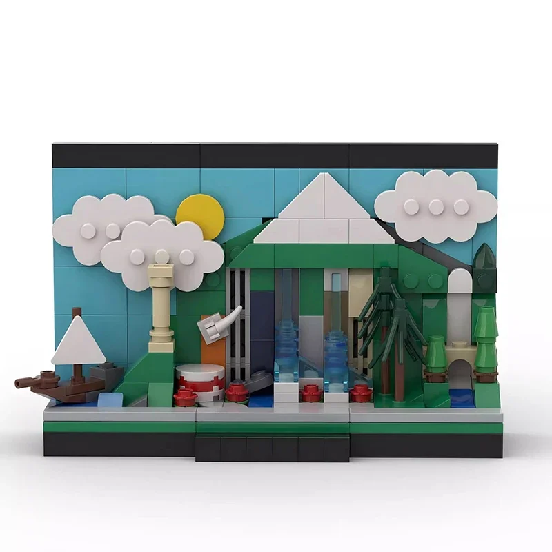 City Landmark Brick Ideas Road Trip Across USA Art Postcard Rose Washington Oregon Utah Florida Sets Building Blocks Toys Gift